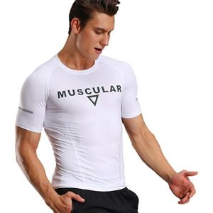 Mannen Sport T-shirt Korte Mouw T-shirt Mens Sport T-shirts Gedrukt Compressie Gym 3D Comprimeren Man Tops Bodybuilding Tee Shirts