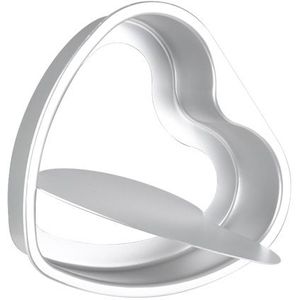 6/8/10 Inch Aluminium Heart Shaped Cake Pan Diy Bakvorm Tool Tray Voor Pannenkoek Taart Brood met Verwijderbare Bodem