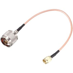 Uxcell 1 Pcs RG316 Coax Kabel N Male Naar RP-SMA Mannelijke Pigtail Kabel 50 Ohm 0.66 Ft Voor Antennes, draadloze Lan Apparaten