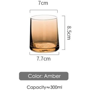 300Ml Ins Multicolor Whiskey Glazen Beker Transparant Kristal Bier Wijn Wodka Cocktail Brandy Borrelglas Bar Club Drinkglazen