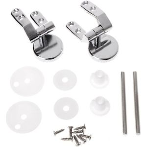 Legering Toiletbril Scharnieren Bevestigingen Set Chrome met Schroeven Voor Wc Accessoires
