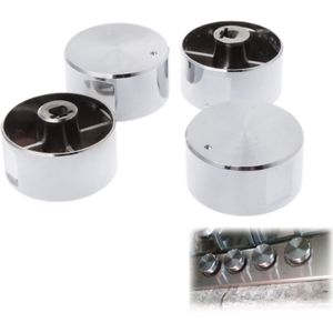 Mexi Zinklegering Rotary Schakelaars 4 Stks/set Ronde Knop Gasfornuis Brander Oven Keuken Onderdelen Handgrepen