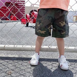 Zomer Kinderen Broek Gewassen Camouflage Baby Boy Shorts Katoen Losse Sport Strand Shorts Voor Jongens Kids Kleding Broek Voor 2-8Y