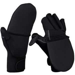 Goture Vanguard Outdoor Sport Winter Handschoenen Anti-Slip Waterdichte Neopreen & Pu Vissen Handschoenen Zwart/Blauw