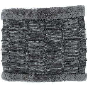 Plaid plus fluwelen hoed en sjaal set voor unisex winter warm acryl knit beanie sjaals outdoor motorkap echarpe