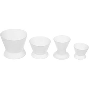 4 Stks/set Self-Stollen Kopjes Tandheelkundige Lab Silicone Mengbeker Tandarts Dental Medische Apparatuur Rubber Mengkom