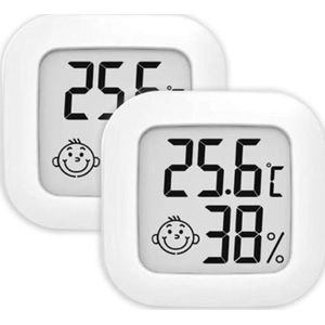2 Stuks Van Mini Muur Digitale Indoor Temperatuur En Hygrometer, Voor Slaapkamer, Babykamer, Kas, kast, Wijnkelder, Etc