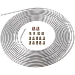Gegalvaniseerd Ijzer Remleiding Tubing Kit 3/16 Od 25 Voet Spoel Roll Alle Grootte Hulpstukken