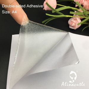 A4 X10 Sheets Dubbelzijdig Tape Adhesive Clear Sterke Kleverige Transparante Verpakking Papier Ambachtelijke Handgemaakte Kaart Hardcover Fotoalbum