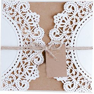 50 Pcs Trouwkaarten Kaarten + Tags Vintage Wedding Bridal Shower Wenskaart Kits Evenement Feestartikelen Decor