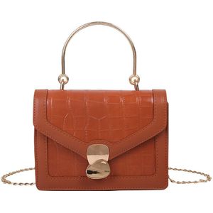 Retro Vrouwen Messenger Purse Pu Steen Patroon Kleine Stevige Flip Dames Schouder Reizen Top-Handvat Bakken Kleine Crossbody Tote