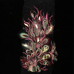 Doek plakken computer geborduurde anchovies veer doek plakken DIY bruiloft bruid jurk accessoires