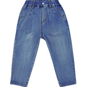 Herfst Jongens Mode Ruche Casual Jeans 1-6 Jaar Meisjes Alle-Wedstrijd Denim Broek