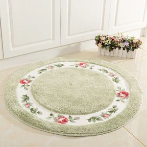 Pastorale Ronde Vloermat Tapijt Voor Woonkamer Balkon Badkamer Anti-slip Wateropname Tapijt Stoel Mat Gebied Tapijt home Decor