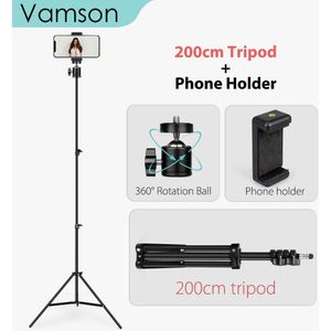 Vamson Statief Voor Telefoon Camera Voor Mobiele Monopod Statief Voor Mobiele Telefoon Camera Gopro Reizen Video Selfie Landschap VLS02A
