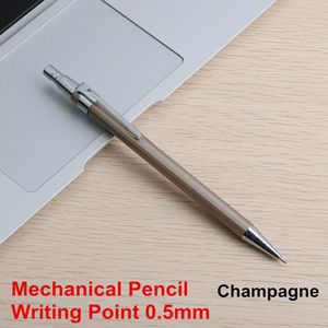 3 Pcs Mechanische Potloden Metalen Materiaal Druk Potloden Voor School Studenten Briefpapier Schrijven 0.5 Mm Kleuren Zilver Zwart Champagne