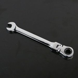 8-19Mm 180 ° Omkeerbaar Beweegbare Kop Ratelsleutel Socket Spanner Flexibele Kop Automotive Reparatie Hardware Tool