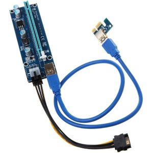 Ver009S Pci Express 6 Pin Naar Sata 1X 16X Usb 3.0 Extender Adapter Led Btc Mijnbouw