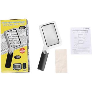 2x 20x Handheld Pocket Abs Case Vergrootglas