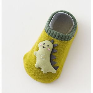 Cartoon Dinosaurus Baby Sokken Winter Warm Meisje Jongen Vloer Sokken Leuke Pop Anti Slip Kid Peuter Korte Sok