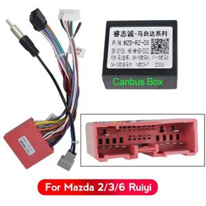 Mekede 16pin Auto Media Speler Power Kabel 16 Pin Adapter Voor Android Mazda 2/3/6 Ruiyi Met Canbus Doos radio Kabelboom