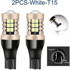 Nlpearl 2x Signaal Lamp T15 W16W Led-lampen Super Bright 21SMD 2835 Chip 921 912 W16W Led Auto Backup Reverse lichten Rood Wit 12V