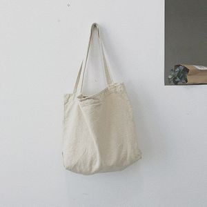 Mode Vrouwen Canvas Schoudertas Shopper Bag Katoenen Doek Grote Capaciteit Studenten Vrouwelijke Handtassen Eco Stof Tote Boodschappentassen