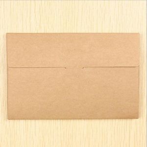 50 Stks/partij Vintage Hollow Zwart/Wit/Bruin Kraftpapier Envelop Postkaart Dozen Groet Foto Post Kaart Pakket tas