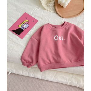 Lente Herfst Baby Losse Sweater Jongens Meisjes Brief Afdrukken Trui Katoen Peuter Lange Mouw Tops Katoenen Baby Kleding