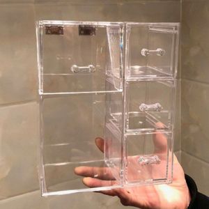 Acryl Make-Up Borstel Opbergdoos Cosmetische Organisator Transparante Sieraden Display Stofdicht Plastic Doos Multifunctionele Grote
