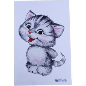 Mooie Kitten Wc Stickers Muurstickers 3D Gat Kat Dieren Muurschilderingen Home Decor Koelkast Posters