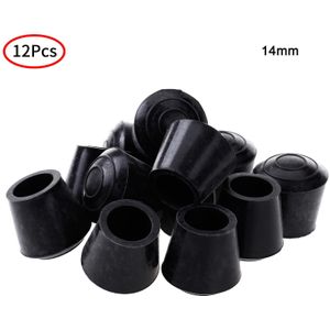 12 Rubber Voeten Cups Anti Slip Non Trillingen Meubels Pads Tafel Stoel Benen Caps Protectors Kruk Buis Stekkers Covers Floor guard