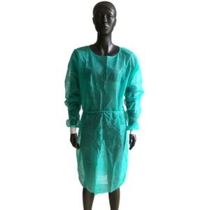 Isolatie Gown Met Elastische Manchet Wegwerp Non-woven Splash Slip One Size Fits All