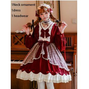 Halloween Lolita Jurk Zoete Meisje Lolita Jurk Kawaii Rode Prinses Jurk Leuke Victoriaanse Jurk Vrouwen Gothic Jurk Thee Party Dress