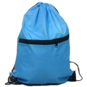 42cm * 33cm Outdoor Polyester Sport Tas Pure Kleur Koord Rugzak Sporttas Unisex Blauw Kleur