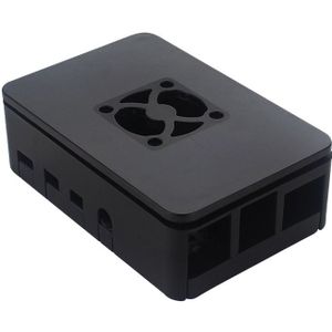 Raspberry Pi 4 ABS Case Plastic Box prtective Shell Zwarte Behuizing ondersteuning Koelventilator voor Raspberry Pi 4