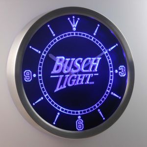 Nc0481 Busch Light Bier Neon Light Signs LED Wandklok