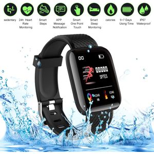 116Plus Intelligente Bt Horloge Fitness Tracker Universele Stappenteller Hartslagmeter Sport Polsband Horloge Fitness Apparatuur