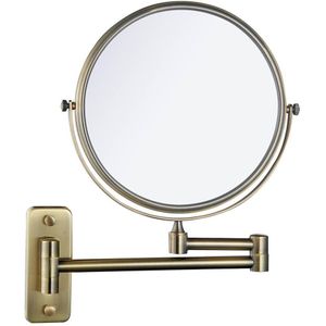 Ellen 8 ""Make-Up Spiegel Bad Spiegel Antieke Bronzen Wandmontage Vergrootglas Badkamer Spiegels Badkamer Hardware-80292