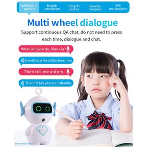 Kinderen Interactieve Spraakherkenning Robot Intelligente Begeleiden Speelgoed Smart Robot Muziek App Voice Chat Storytelling Voor Kids