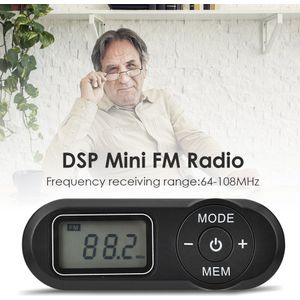 Pocket Mini Radio Lcd Digitale Display Retro Oplaadbare Fm Player Ontvanger Voor Outdoor Wandelen Draagbare Audio &amp; Video
