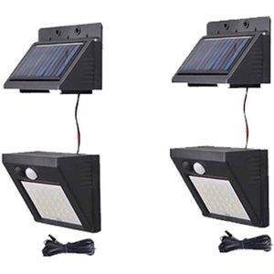 Led Wall Verlichting Zonne-energie Solar Lampen Lantaarn Pir Sensor Outdoor Indoor Home Waterdichte Ip 65 Tuin Gescheiden