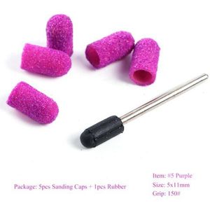 Multi-size Elektrische Nail Boor Schuurbanden Caps 150 Grip Rubber Doorn Machine Frees voor Manicure Gereedschap CH721