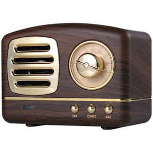 Retro Draadloze Vintage Draagbare Bluetooth Stereo Speaker Bass Enhanced Usb Tf Card Slot Handsfree Bellen