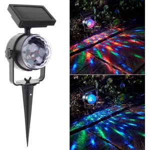 Solar Roterende Kleur Projector Solar Gazon Tuin Licht Waterdicht Landschap Spike Spot Lights Home Garden Outdoor Decoration