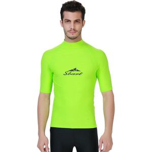 SBART Rashguard voor Mannen Korte Mouw Rash Guard Badpak Bescherming Overhemd Zon Mannen Surf Rashguard Swim T-Shirts Windsurf Tops J