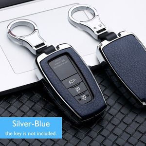 Zinklegering + Lederen Auto Key Case Voor Toyota Prius CHR C-HR Camry Remote Bescherm Cover Sleutelhanger zak Auto Accessoire