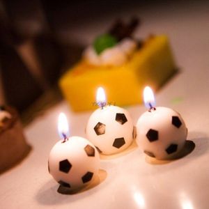 6 Stks/set Voetbal Voetbal Birthday Party Cake Kaarsen Decoraties Levert Gereedschap