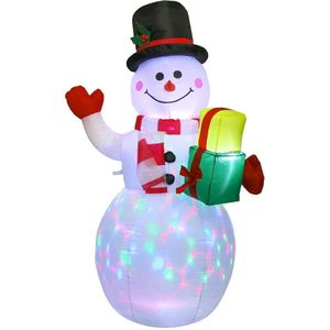 Opblaasbare Kerstboog 2,4 m met Kerstman en Sneeuwpop - Fees