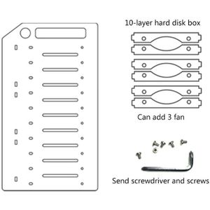 Harde Schijf Rack Mechanische Harde Schijf Kooi Uitbreiding Beugel Externe 3.5 Desktop Transparant Acryl Harde Schijf Doos